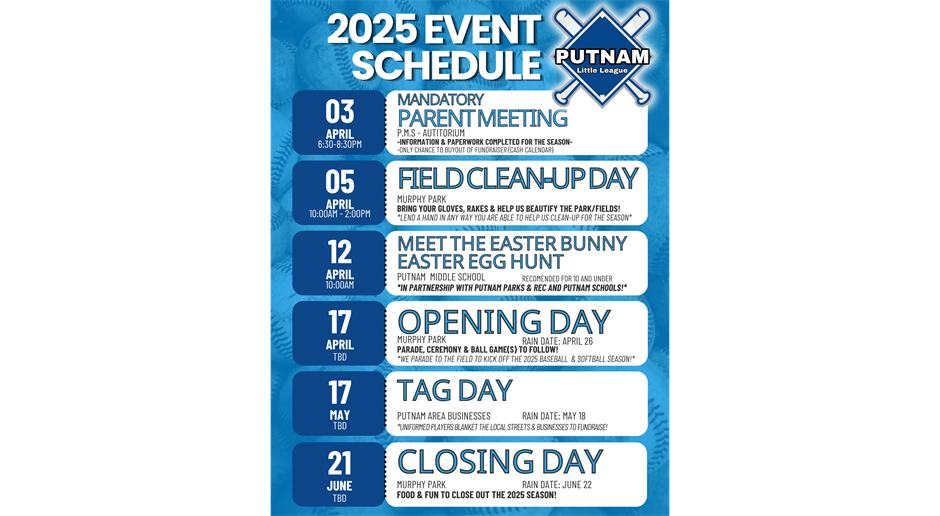 EVENT SCHEDULE