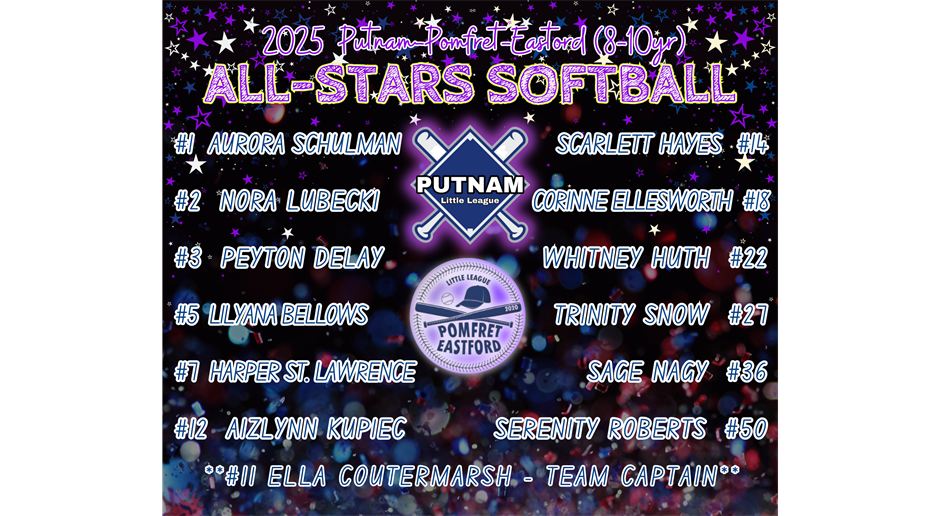 2025 All Stars 8-10 Softball Squad